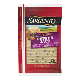 Sargento® Natural Pepper Jack Sliced Cheese, 10 slices