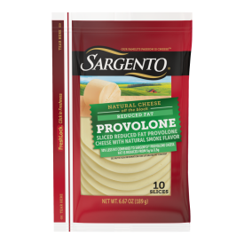 Sargento® Reduced Fat Natural Provolone with Natural Smoke Flavor Sliced Cheese, 10 slices