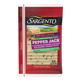 Sargento® Reduced Fat Natural Pepper Jack Sliced Cheese, 10 slices