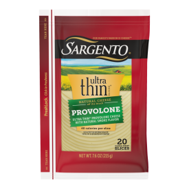 Sargento® Ultra Thin® Natural Provolone with Natural Smoke Flavor Sliced Cheese, 20 slices