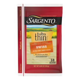 Sargento® Ultra Thin® Natural Swiss Sliced Cheese, 18 slices