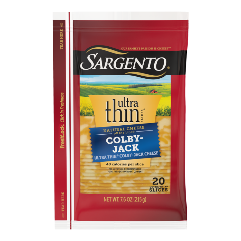 Sargento® Ultra Thin® Colby-Jack Natural Sliced Cheese, 20 slices