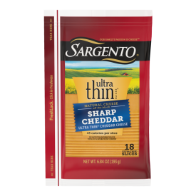 Sargento® Ultra Thin® Natural Sharp Cheddar Sliced Cheese, 18 slices