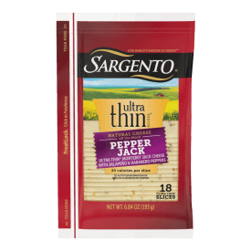 Sargento® Ultra Thin® Natural Pepper Jack Sliced Cheese, 18 Slices