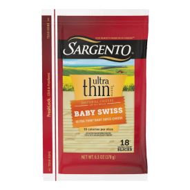 Sargento® Ultra Thin® Natural Baby Swiss Sliced Cheese, 18 Slices