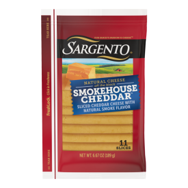 Sargento® Natural Smokehouse Cheddar™ Sliced Cheese, 11 slices
