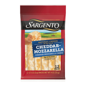 Sargento® Natural Cheddar-Mozzarella Cheese Sticks, 12-Count