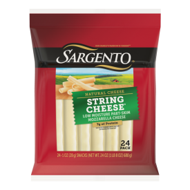 Sargento® Natural Low Moisture Part-Skim Mozzarella String Cheese, 24-Count