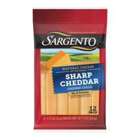 Sargento® Natural Sharp Cheddar Cheese Sticks, 12-Count