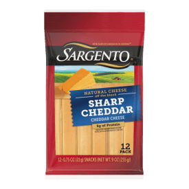 Sargento® Natural Sharp Cheddar Cheese Sticks, 12-Count