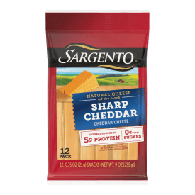 Sargento® Natural Sharp Cheddar Cheese Sticks, 12-Count