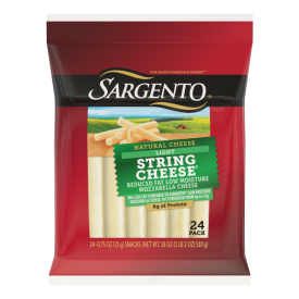Sargento® Reduced Fat Natural Low Moisture Part-Skim Light Mozzarella String Cheese, 24-Count