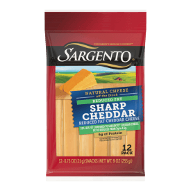 Sargento® Reduced Fat Natural Sharp Cheddar Cheese Sticks, 12-Count