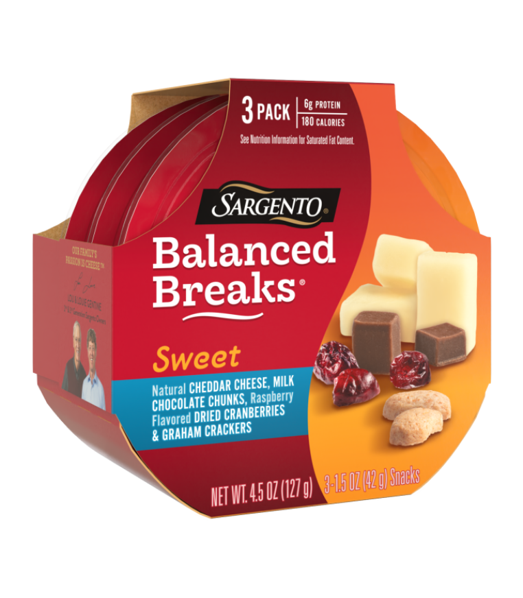 Sargento® Sweet Balanced Breaks® Natural Cheddar Cheese, Milk Chocolate