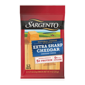 Sargento®  Extra Sharp Cheddar Natural Cheese Sticks, 12-Count