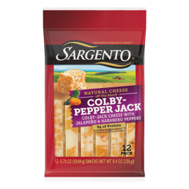 Sargento® Natural Colby-Pepper Jack Cheese Sticks, 12-Count