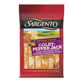 Sargento® Natural Colby-Pepper Jack Cheese Sticks, 12-Count