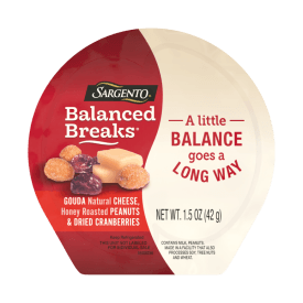 Sargento® Balanced Breaks®  Gouda Natural Cheese, Honey Roasted Peanuts and Dried Cranberries Snack Kit, 3-Pack