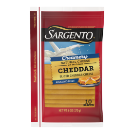Sargento® Creamery Natural Cheddar Sliced Cheese, 10 slices