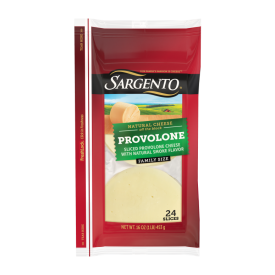 Sargento® Natural Provolone with Natural Smoke Flavor Sliced Cheese, 24 slices