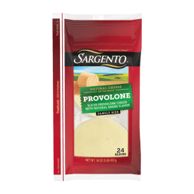 Sargento® Natural Provolone with Natural Smoke Flavor Sliced Cheese, 24 Slices