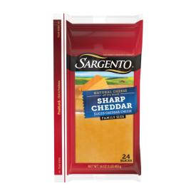 Sargento® Natural Sharp Cheddar Sliced Cheese, 24 slices