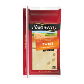 Sargento® Natural Swiss Sliced Cheese, 22 slices