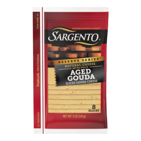 Sargento® Reserve Series™ Natural Aged Gouda Sliced Cheese,  8 Slices