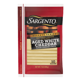 Sargento® Reserve Series™ Natural Aged White Cheddar Sliced Cheese, 10 Slices