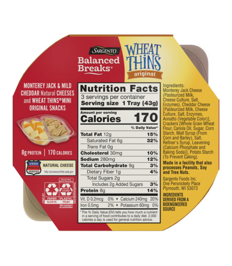 Balanced Breaks® Cheese & Crackers, Monterey Jack & Mild Cheddar
