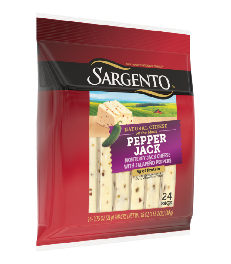 Sargento® Pepper Jack Natural Cheese Snack Sticks, 24Count Sargento