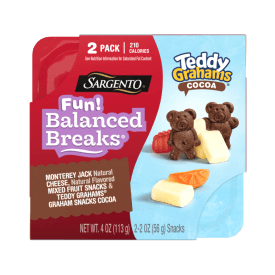 Sargento® Fun! Balanced Breaks® Natural Monterey Jack Cheese, Natural Flavored Mixed Fruit Snacks & TEDDY GRAHAMS® Graham Snacks Cocoa Snack Kit, 2-Pack