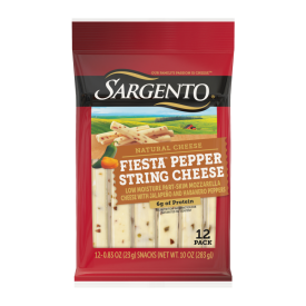 Sargento® Natural Fiesta™ Pepper String Cheese, 12-Count