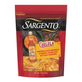 Sargento® Cholula® Natural Queso Quesadilla & Asadero Shredded Cheese with Hot Sauce Seasonings, Traditional Cut, 7 oz.