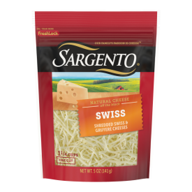 Sargento® Natural Swiss Shredded Cheese, Fine Cut, 5 oz.