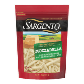 Sargento® Natural Mozzarella Shredded Cheese, Traditional Cut, 8 oz.