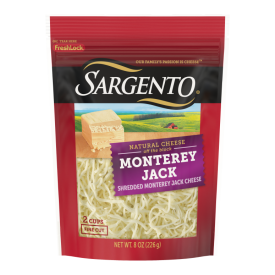 Sargento® Natural Monterey Jack Shredded Cheese, Fine Cut, 8 oz.