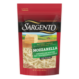 Sargento® Natural Mozzarella Shredded Cheese, Traditional Cut, 16 oz.