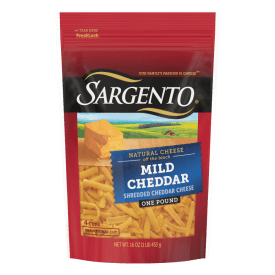 Sargento® Natural Mild Cheddar Shredded Cheese, Traditional Cut, 16 oz.