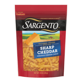 Sargento® Natural Sharp Cheddar Shredded Cheese, Traditional Cut, 8 oz.