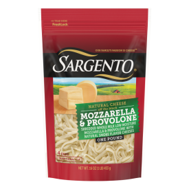 Sargento® Natural Mozzarella & Provolone with Natural Smoke Flavor Shredded Cheese, Traditional Cut, 16 oz.