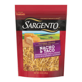 Sargento® Natural Nacho & Taco Shredded Cheese, Fine Cut, 8 oz.