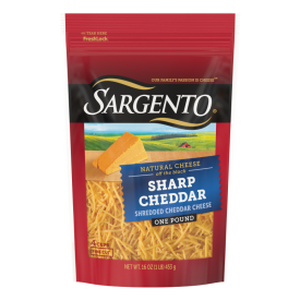 Sargento® Natural Sharp Cheddar Shredded Cheese, Fine Cut, 16 oz.