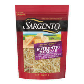 Sargento® Natural Authentic Mexican Shredded Cheese, Fine Cut, 8 oz.