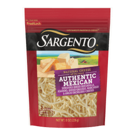 Sargento® Natural Authentic Mexican Shredded Cheese, Fine Cut, 8 oz.