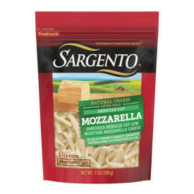 Sargento® Reduced Fat Natural Mozzarella Shredded Cheese, Traditional Cut, 7 oz.
