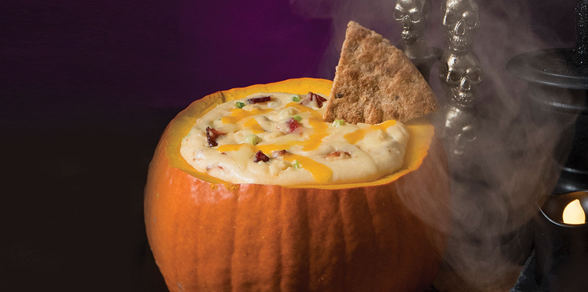 Jack O' Lantern Cheese Dip