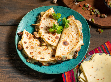 MIXED MUSHROOM QUESADILLAS