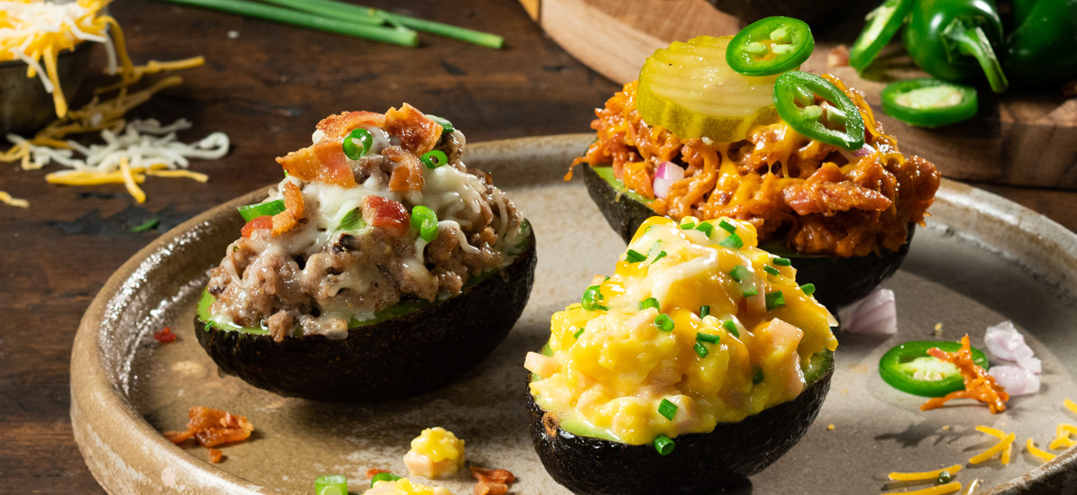 Shredded Cheese Avocado Boat Break Lunch Dinner web