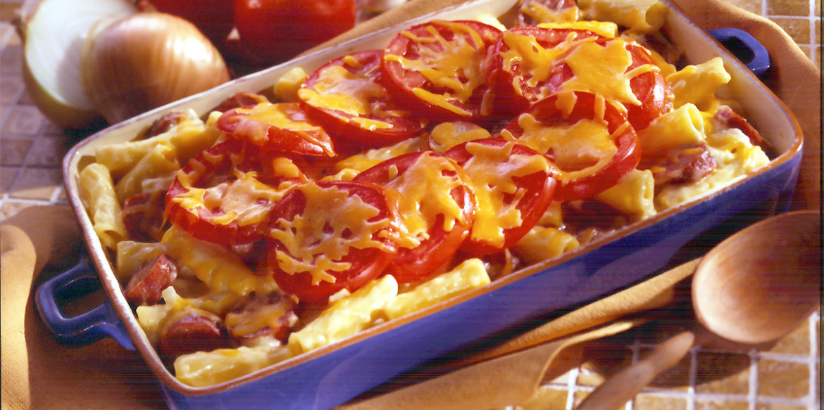 1224 Rigatoni Cheese Sausage and Tomato Casserole